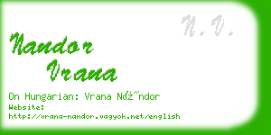 nandor vrana business card